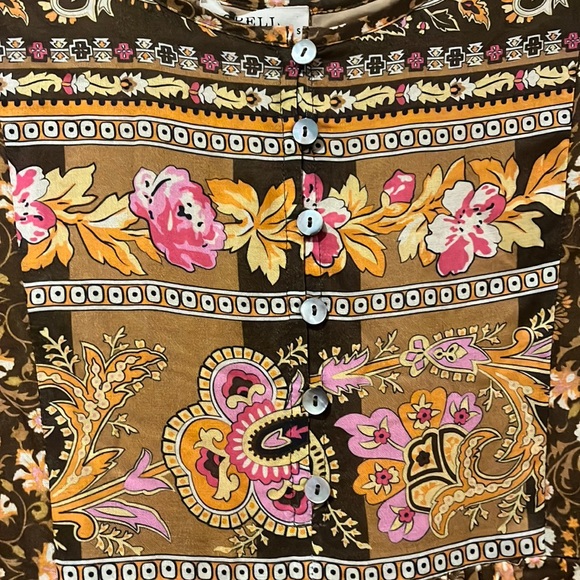 New SPELL MADAME PEACOCK BOHO festival Relax fit MINI DRESS - COFFEE - Picture 7 of 14